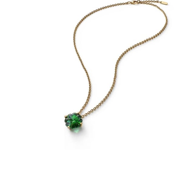 collier cristal vert trefle baccarat