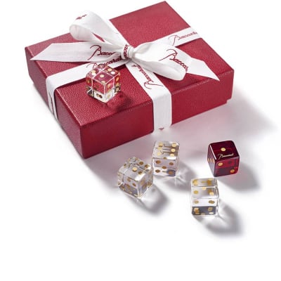 coffret de 5 de a jouer en cristal de Baccarat