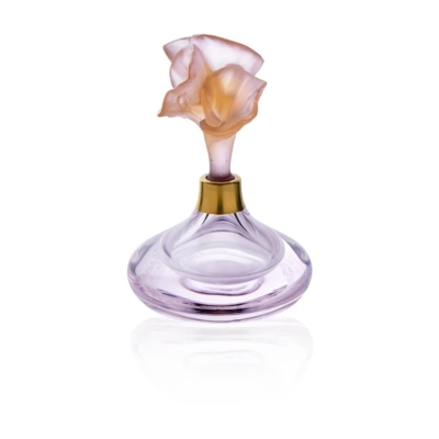 flacon parfum en cristal rose Daum France