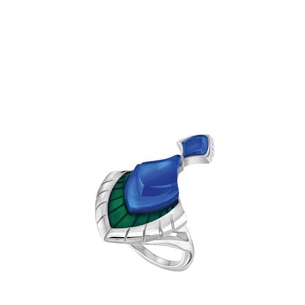 bague paon bleu lalique