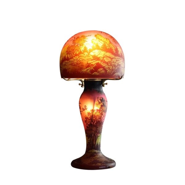 lampe pate de verre tip galle