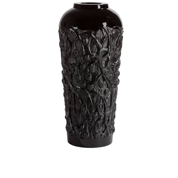 vase mures cristal noir lalique