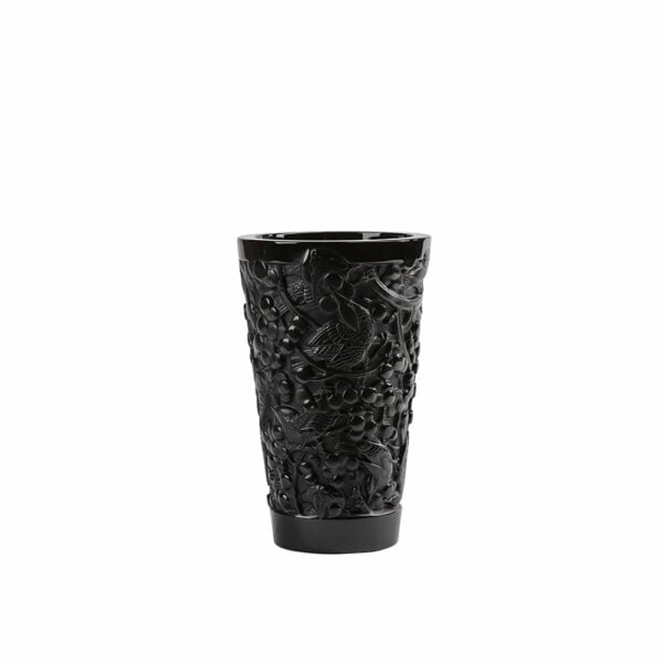 vase noir merles raisins lalique