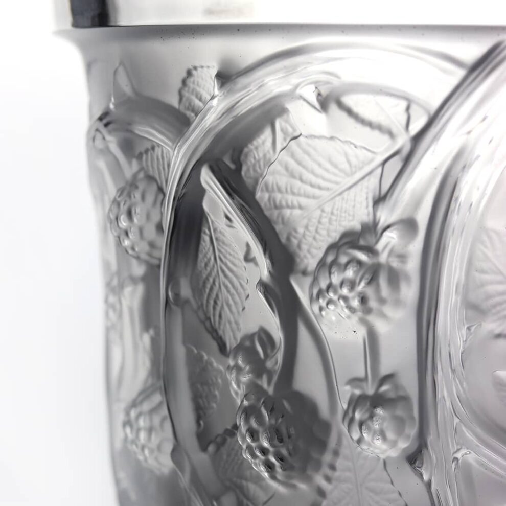 Vase Mûres MM Lalique France Vessiere Cristaux