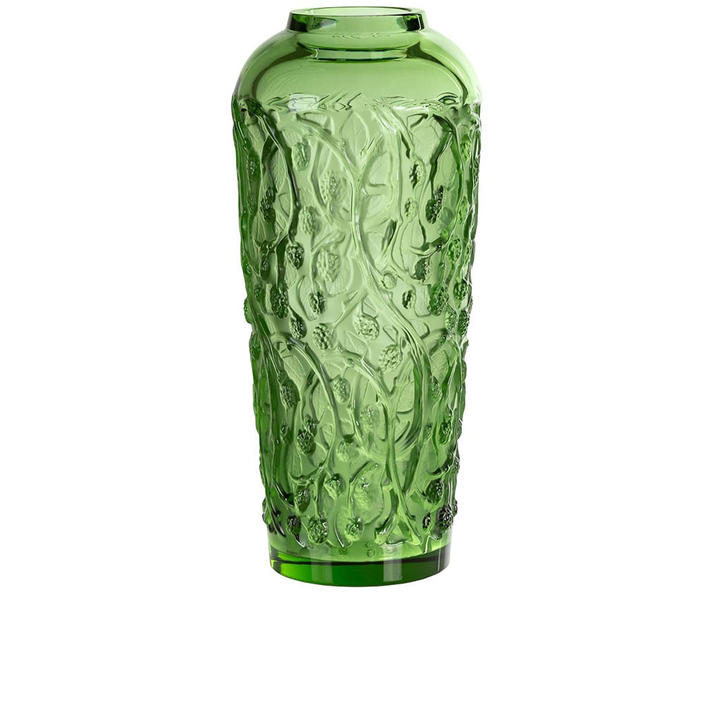 Lalique Merles Raisins crystal glass - Yellow
