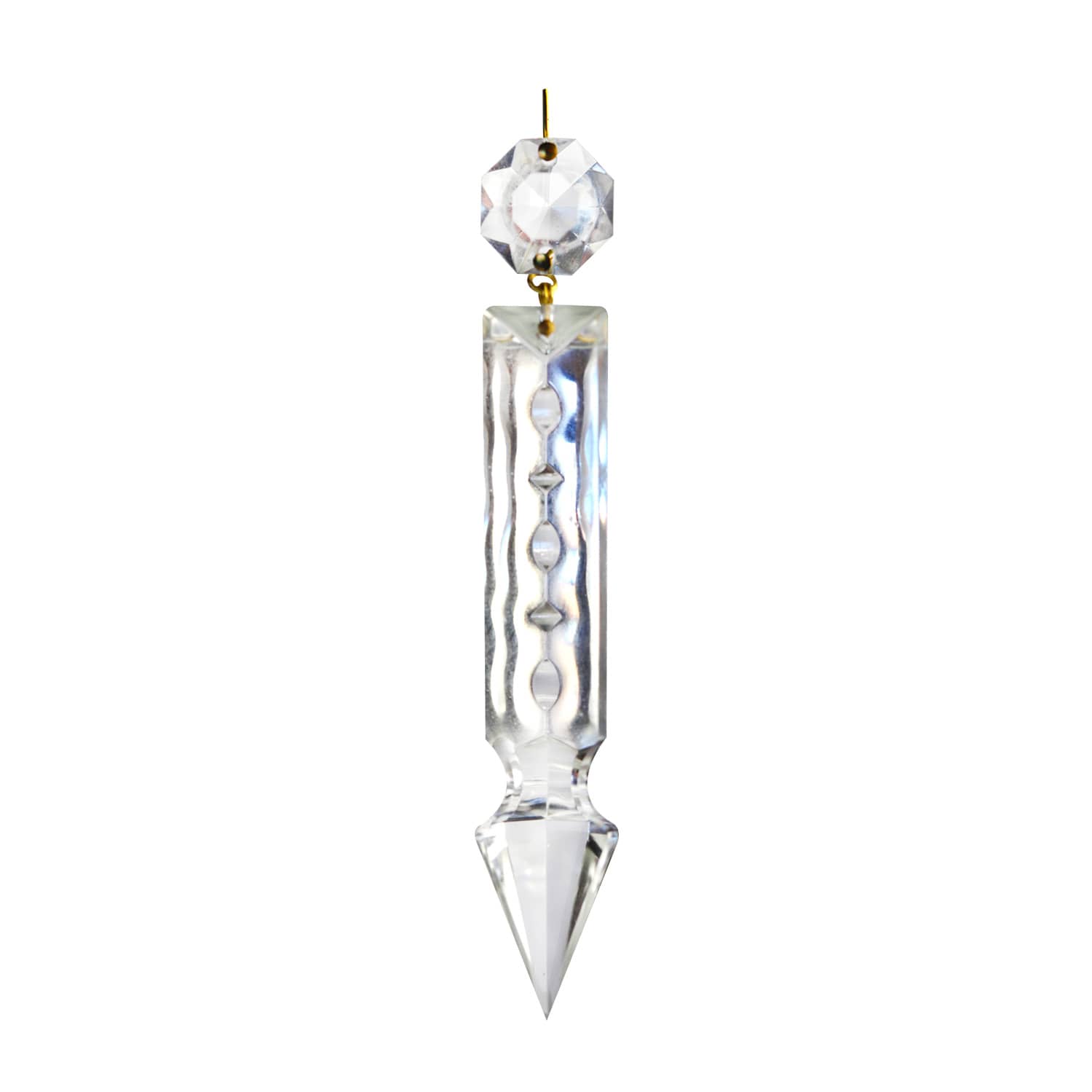 Gold crystal prism for chandelier Vessiere Cristaux