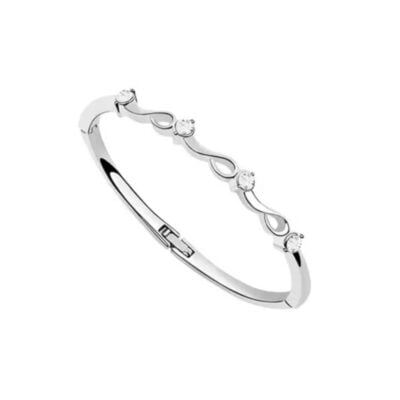 Bracelet rigide étoile cristal incolore