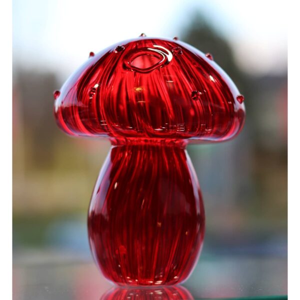vase-champignon-verre-rouge