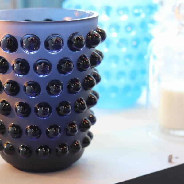 vase mossi lalique bleu