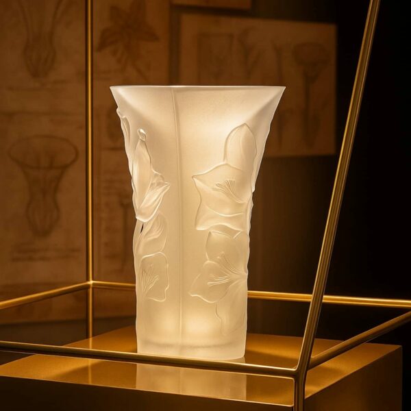 vase lys blanc cristal daum 2