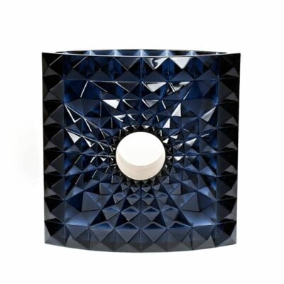 vase-cire-perdue-lalique-mario-botta-bleu