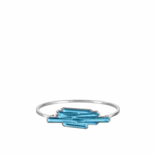 Bracelet jonc flexible bleu jonc flexible Lalique