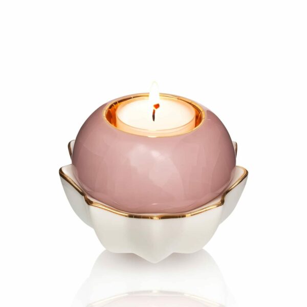 bougeoir-lotus-rose-longwy