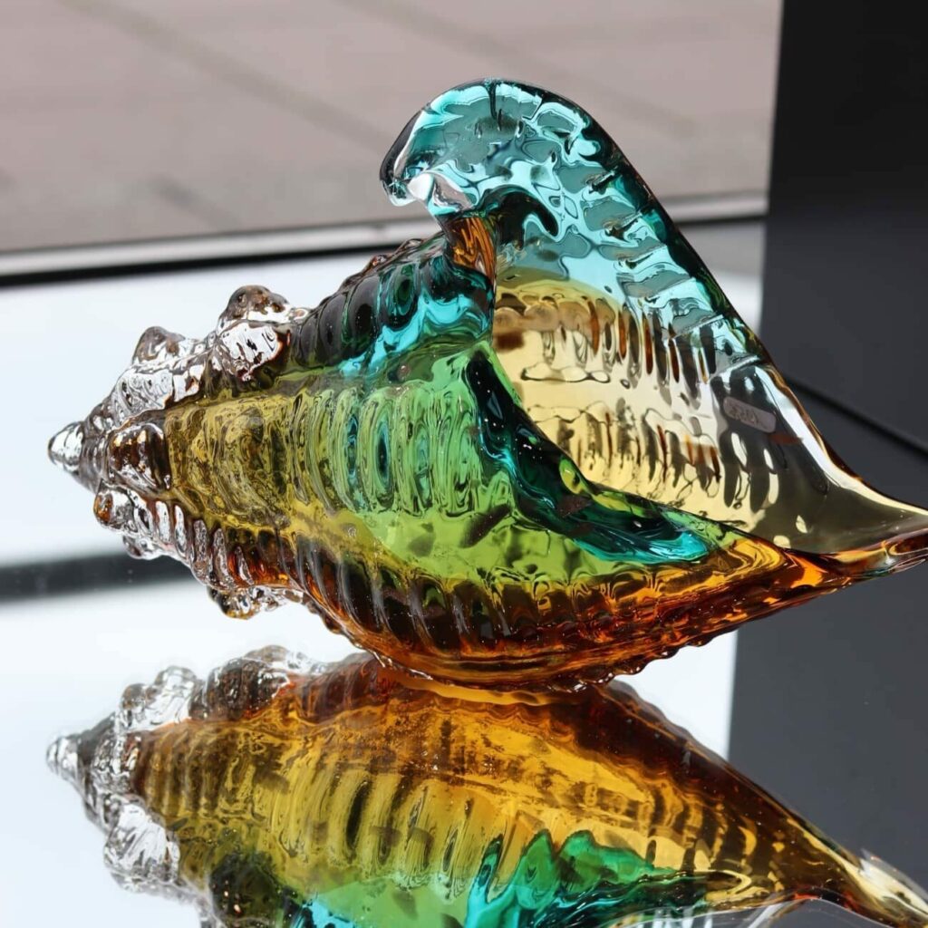 sculpture coquillage conque cristal