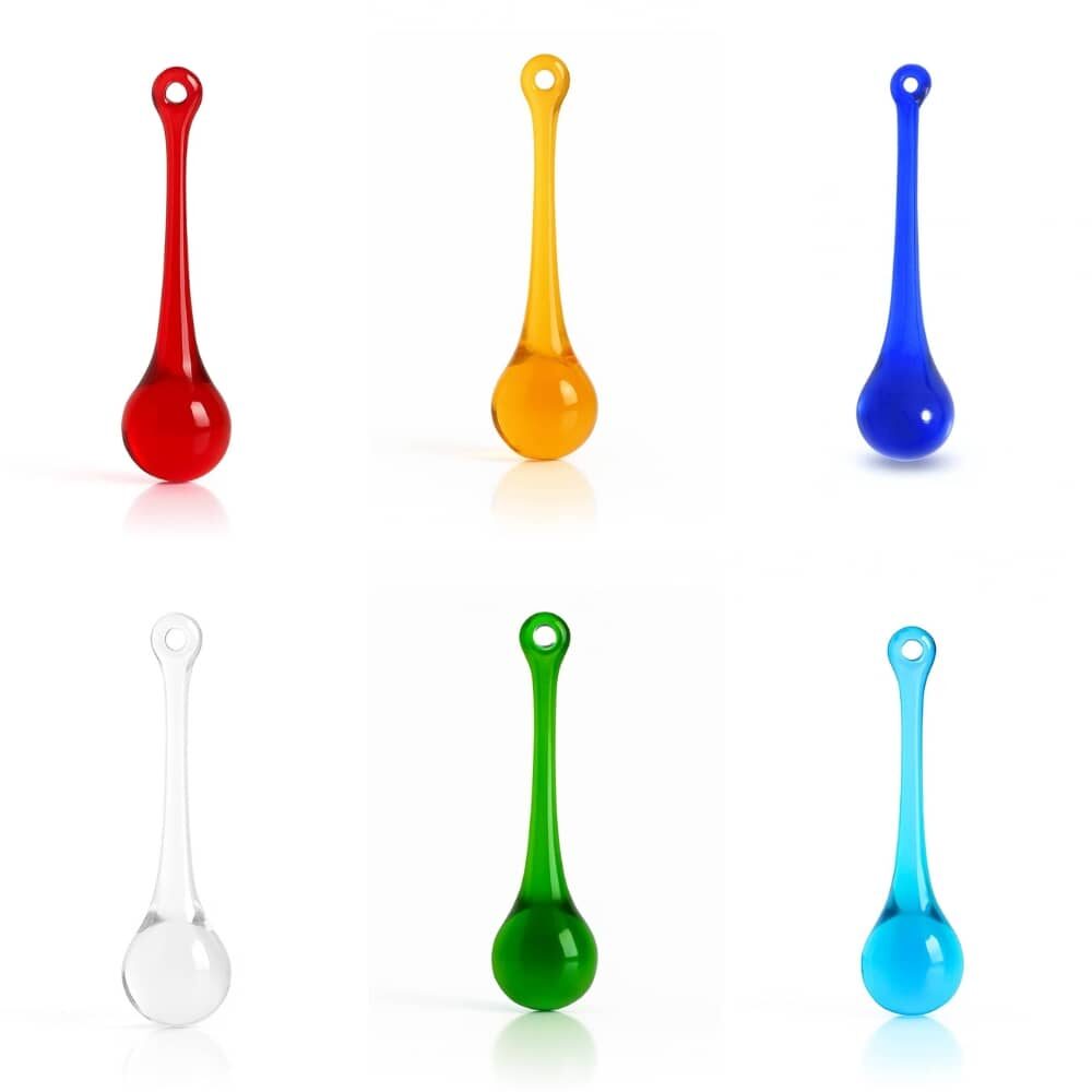 Set of 6 Glass drop ornaments 1 coffret-ornement-goutte-verre-noel